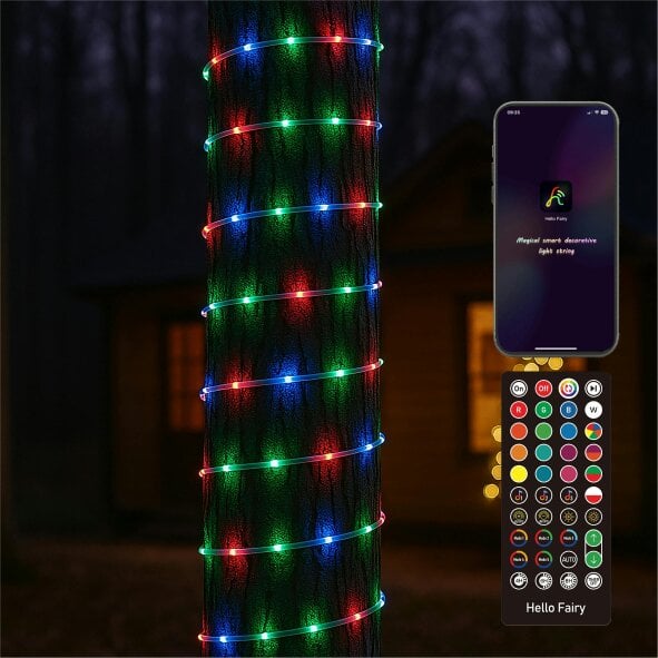 Scotts of Stow Xmas Haus RGB Mini Seed LED Multifunction String Lights APP Control  Multifunction Handheld Remote 24m