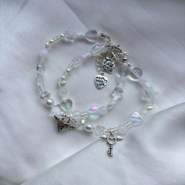 Lovedbymimii Lock and Key Bracelet Set