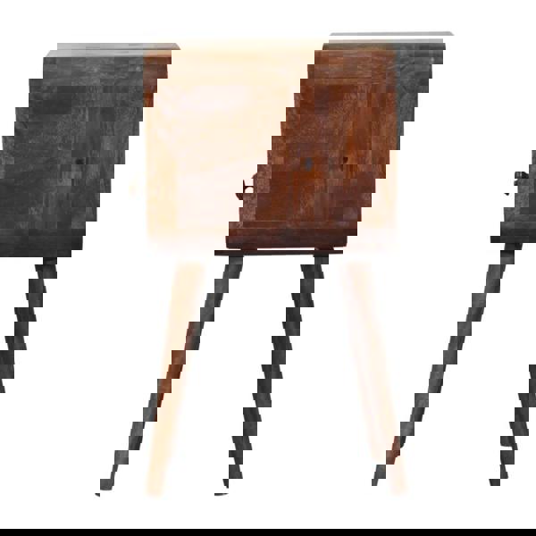 Artisan Furniture Mini Honey Caramel Curved Bedside with Open Slot