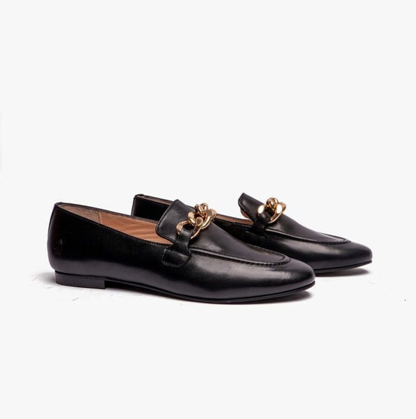 Hush Puppies HARPER Womens Chain Loafers Black