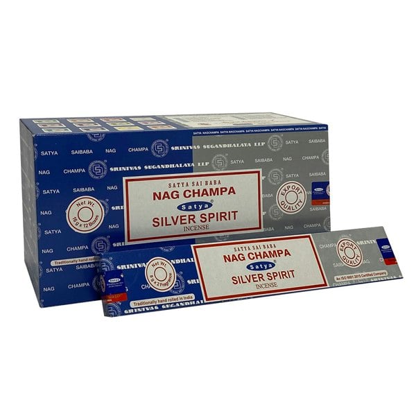Serano Set of 12 Packets of Combo Satya Incense - Nag Champa Silver Spirit