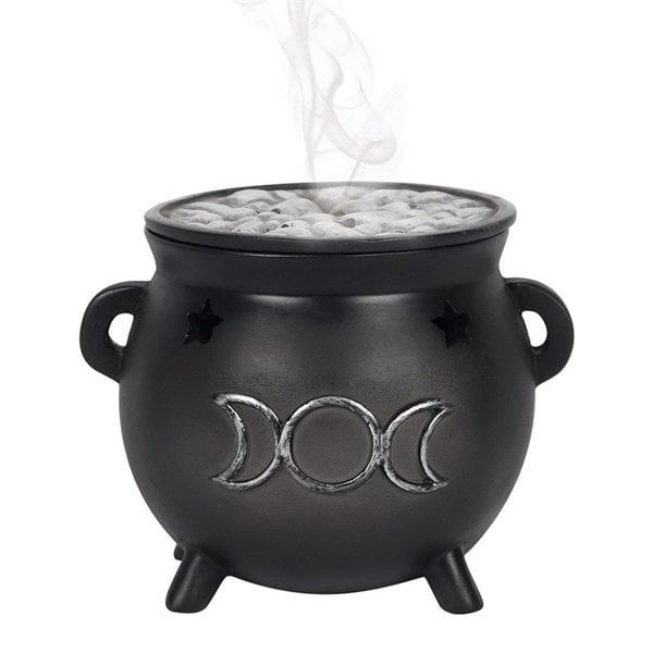 Serano Triple Moon Cauldron Incense Cone Holder