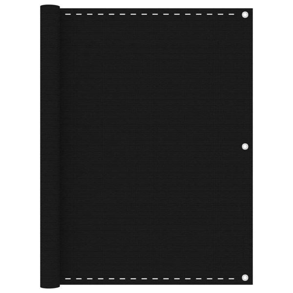 Berkfield Balcony Screen Black 120x600 cm HDPE