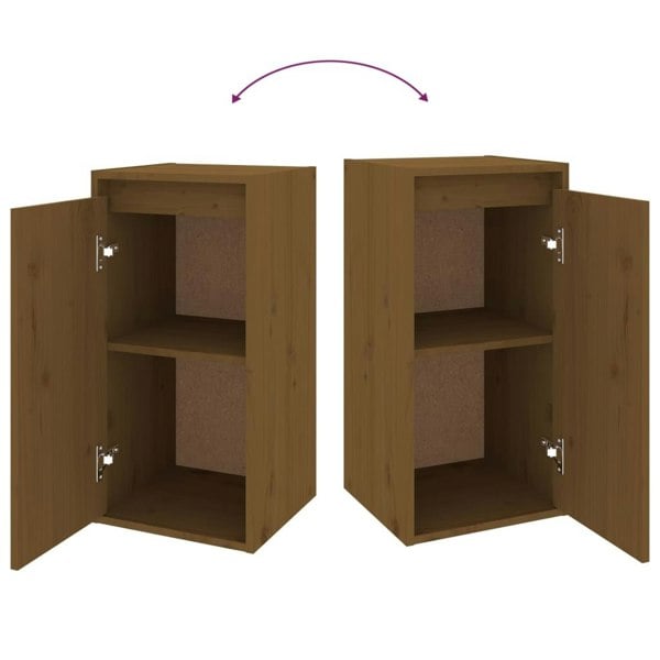Berkfield Wall Cabinets 2 pcs Honey Brown 30x30x60 cm Solid Wood Pine