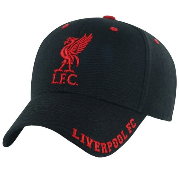 Liverpool FC Unisex Adult Frost Baseball Cap - Black/Red