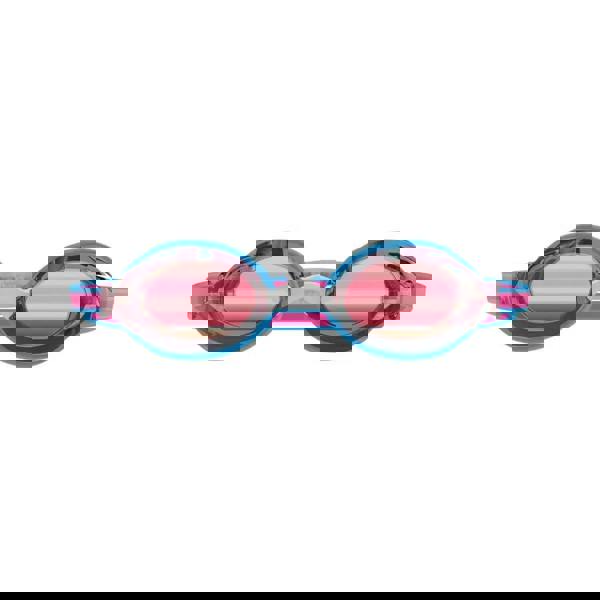 Speedo Vanquisher 3.0 mirrored junior swim goggle with blue pink frames