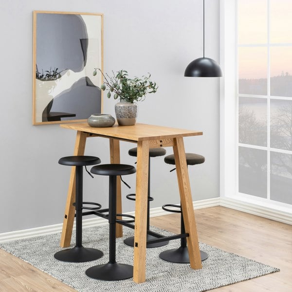 Furniture To Go Finch Black Bar Stool without Back Set of 2