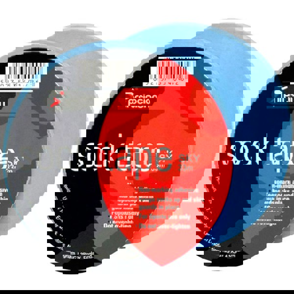 10 PACK - 19mm x 33m SKY BLUE Sock Tape - Football Shin Guard Pads Holder Tape