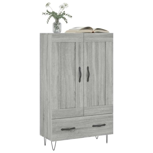 Berkfield Highboard Grey Sonoma 69.5x31x115 cm Engineered Wood