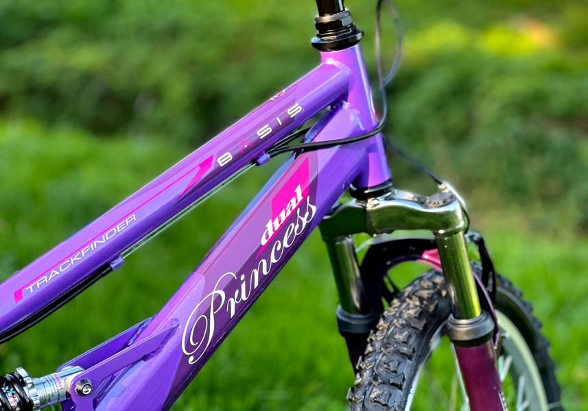 Basis Bikes Basis Princess 20" Girls Full Suspension Mountain Bike - Pearl Purple/Pink