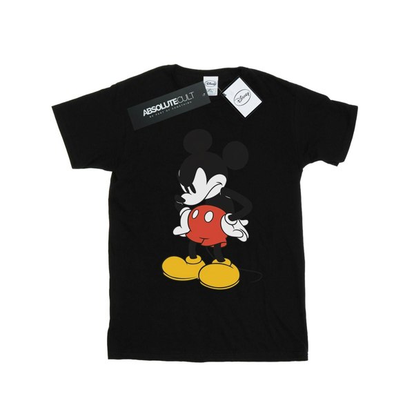 Disney Mens Mickey Mouse Angry Look Down T-Shirt - Black