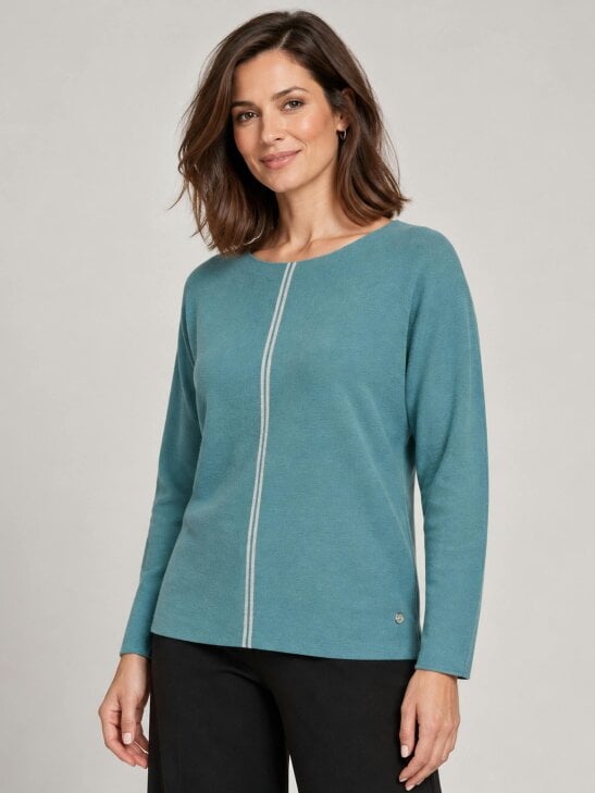 VIZ-A-VIZ Dark Mint Dolman Sleeve Jumper
