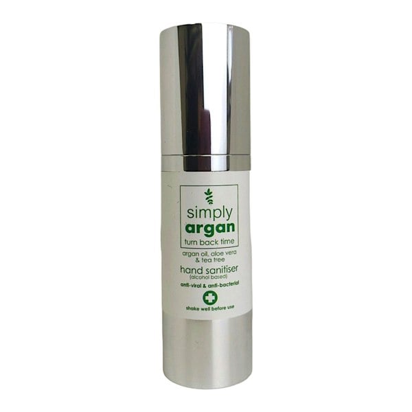 Simply Argan argan, aloe vera and tea tree hand sanitiser
