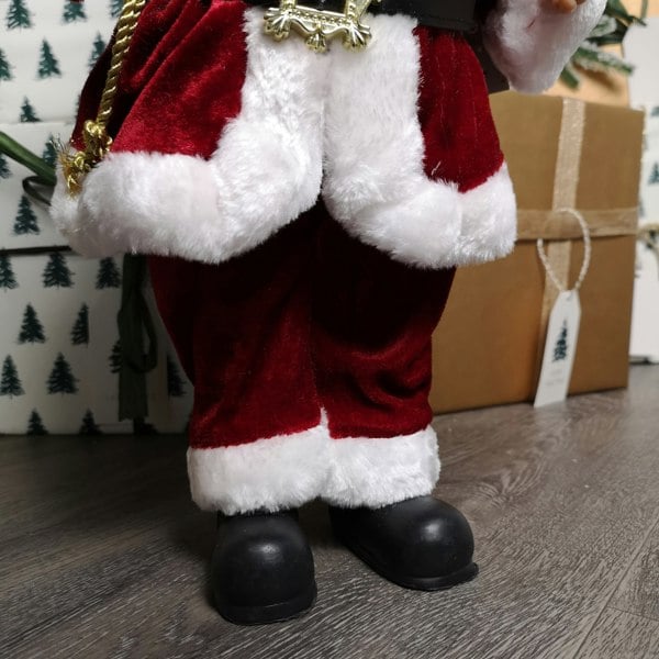 Samuel Alexander 40cm Red Standing Santa with Gift Sack Christmas Indoor Decoration