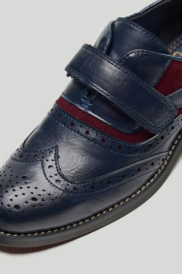 House of Cavani Boys Russel Navy/Red Shoes