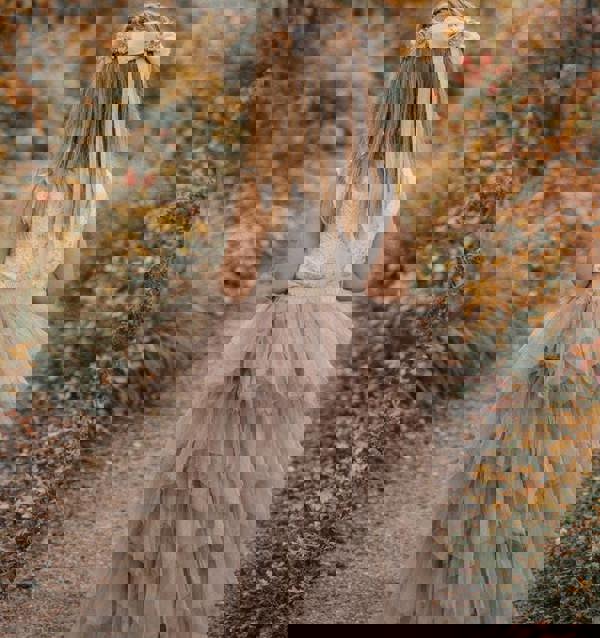 UK Flower Girl Boutique Ophelia Couture Set - Latte