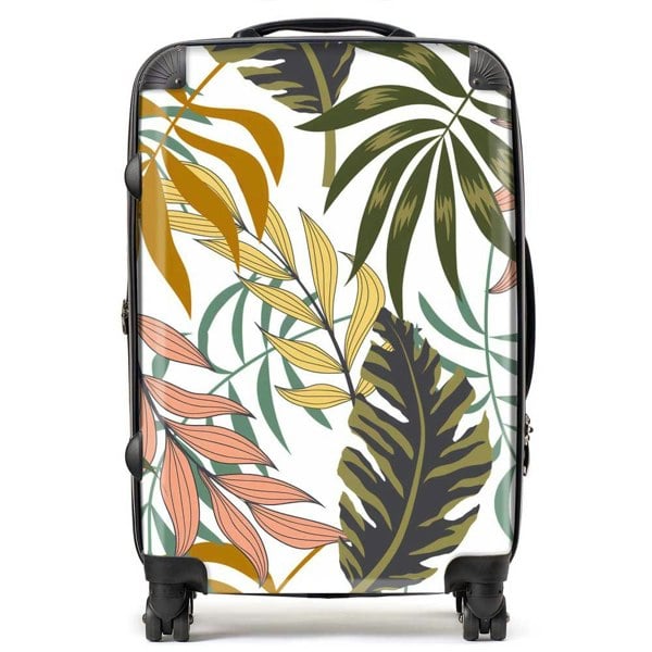 Warren Reed Tropical Leaves Suitcase