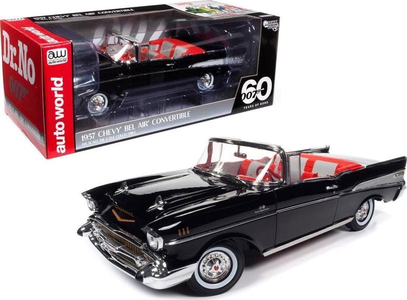 Autoworld James Bond 007 Dr.No 1957 Chevy Bel Air Covertible 1:18 Scale Autoworld AWSS134