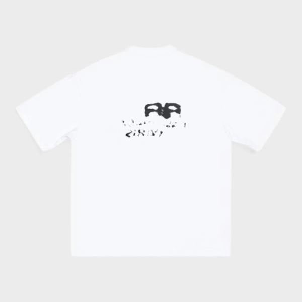Balenciaga Logo Medium Fit T-Shirt White Black