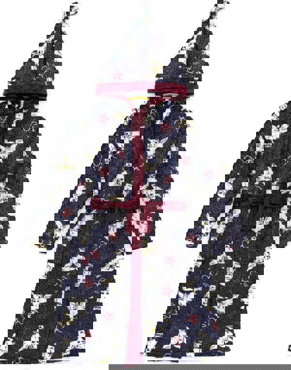 Harry Potter Girls Blue Hedwig All-Over Print Bathrobe