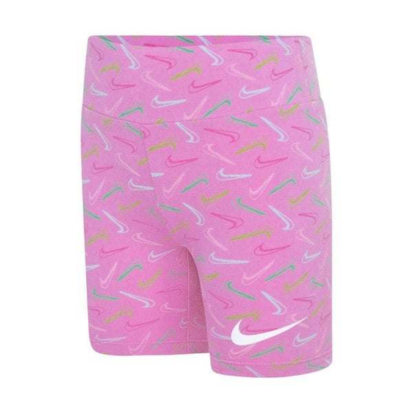 Nike Girls Swoosh Logo Biker Shorts - Pink