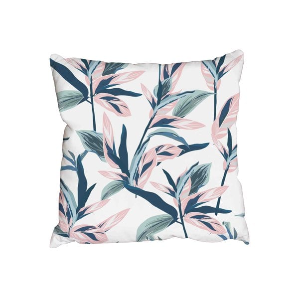 Benjamin Tate Design Tropical leaves on pastel mood (Outdoor Cushion)