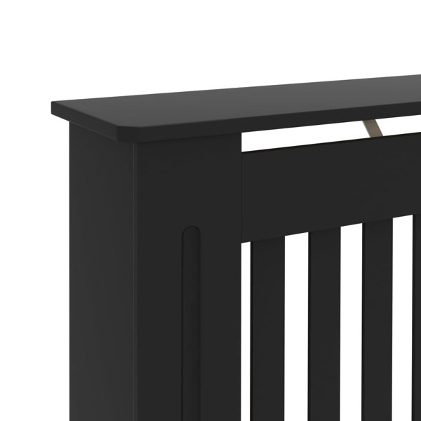 Berkfield Radiator Cover Black 152x19x81 cm MDF