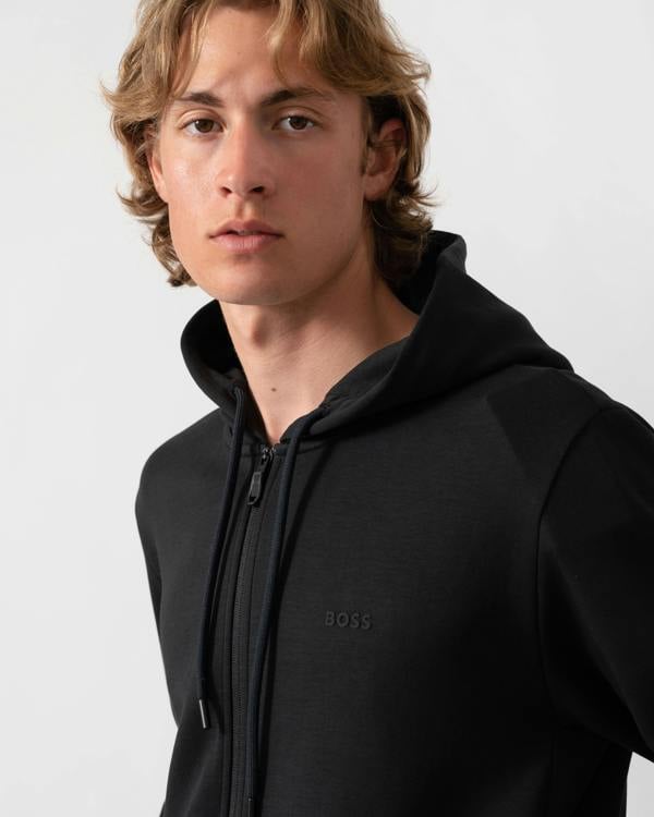 BOSS Green Saggy Mens Zip Up Hoodie - Black 001