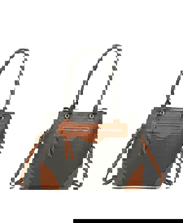 Kitise Structured Pebble Color Block Crossbody Shoulder Bag