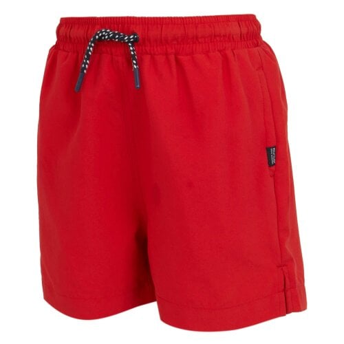 Regatta Kids Skander III Plain Swim Shorts - True Red