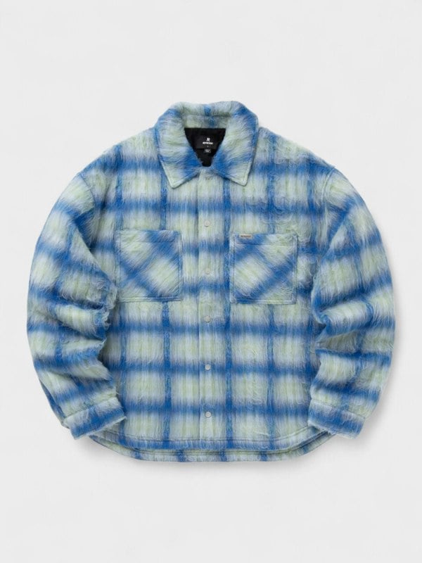 Represent Textured Wool Overshirt Electric Blue - Supplied FashionRepresent