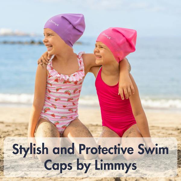 Limmys Premium Kids Long Hair Swim Caps