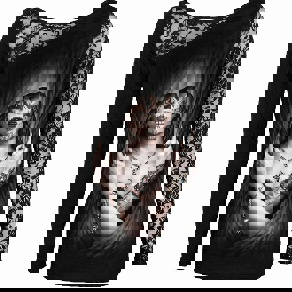 DEAD LOVE - Lace One Shoulder Top Black