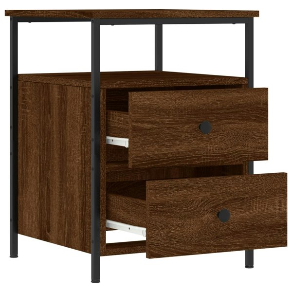 Berkfield Bedside Cabinet Brown Oak 44x45x60 cm Engineered Wood