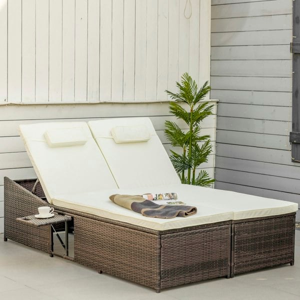 Rattan Double Lounge