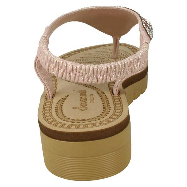 Savannah Ladies Savannah Mid Wedge Toepost Sandals