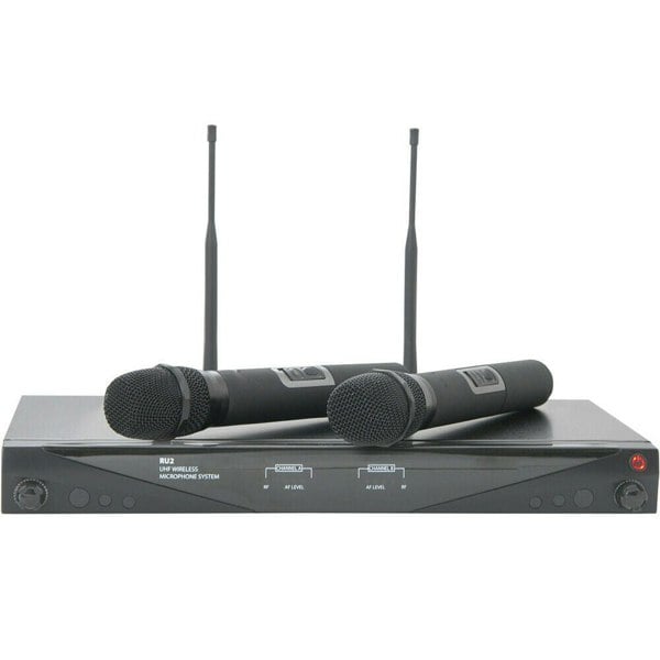 800W Bluetooth Sound System 4x Black 200W Wall Speaker Amp Wireless Microphones