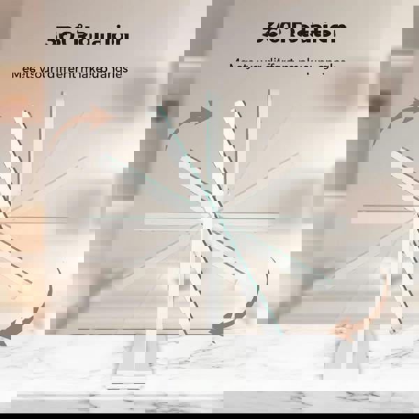 Emitto Hollywood Mirror Vanity Makeup Mirror with Lights 360°Rotation Tabletop