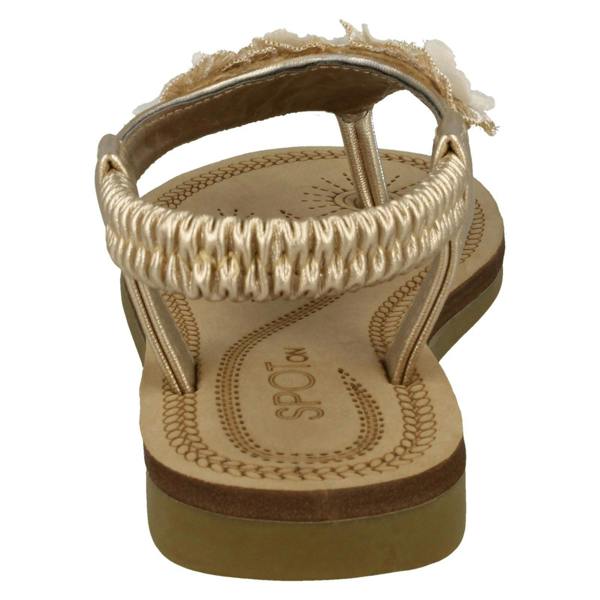 Spot On Girls Spot On Toepost Flower Trim Sandals