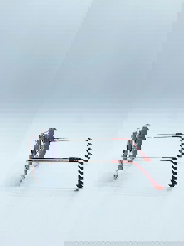 SVNX Gold Frame Aviators with Mirrored Pink Lenses