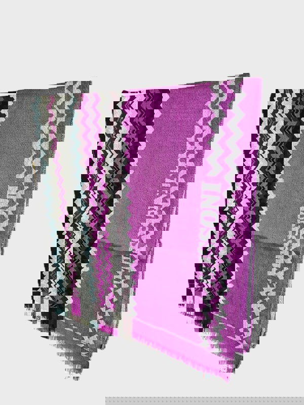 Missoni Fuchsia Scarf Wool Purple