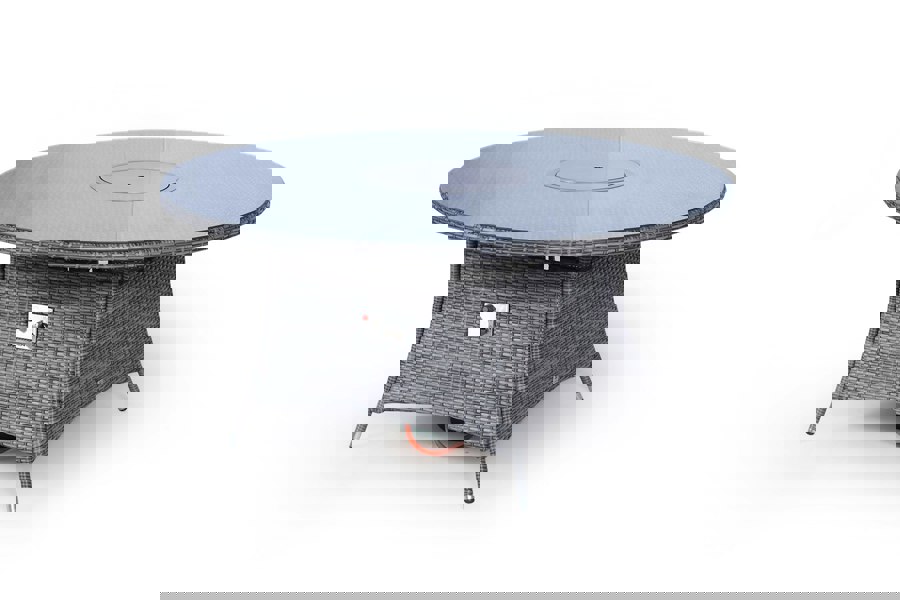 Giardino Arizona Fire Pit 8 Seater Round Rattan Dining Set