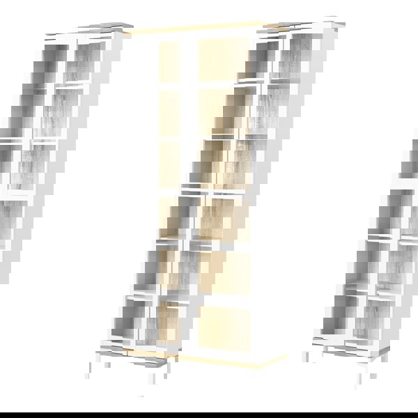 Furniture To Go Display Cabinet Glazed 2 Doors in White and Oak