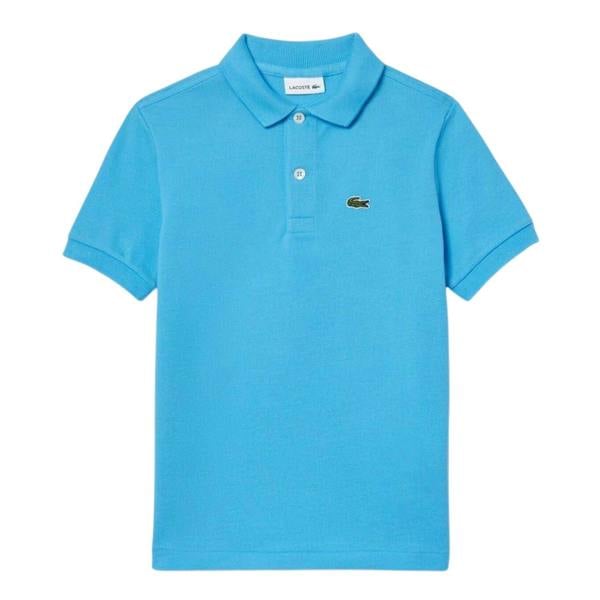 Lacoste Boys Pique Polo Shirt - Aqua Blue - 
