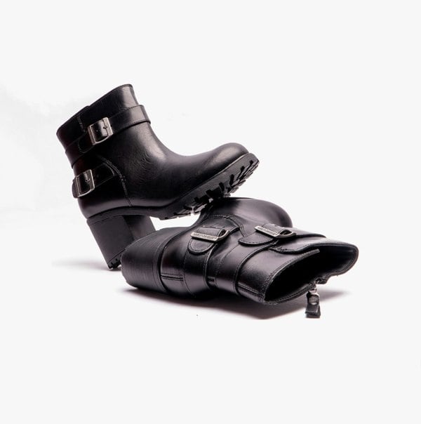 Harley Davidson LALANNE DBL STRAP CE Womens Short Boots Black