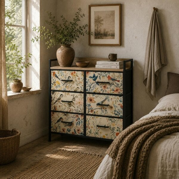 Wyld Haus Tonona Wooden White 6 Drawer Storage Chest