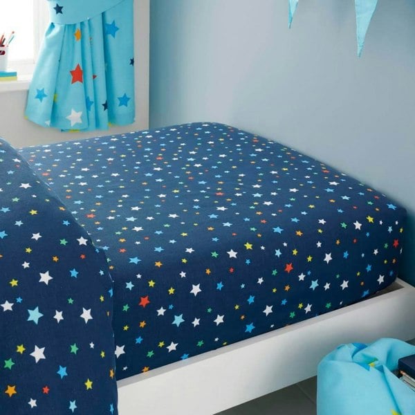 Multi Stars Fitted Sheet Fitted Sheet - Happy Linen Company