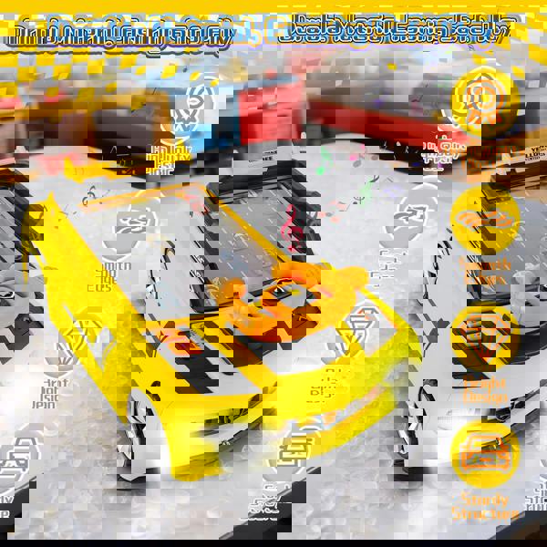 deAO Toys Simulation Racing Car Game Toy for Kids Interactive Driving Game with Steering Wheel, Sound & Lights Perfect Gift