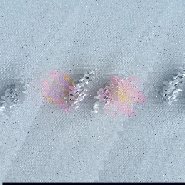 Mini Hair Claw Pink Hair Clip Flower