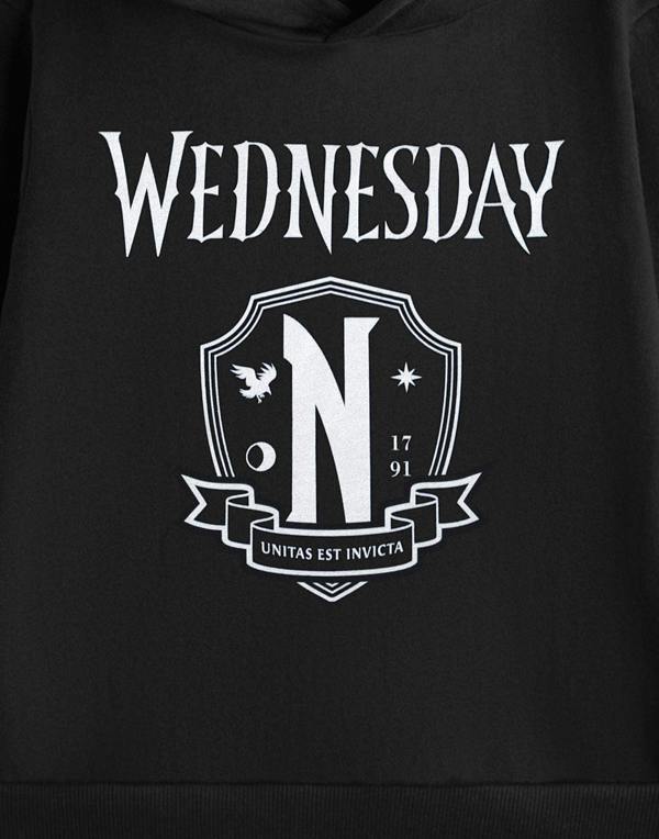 Vanilla Underground Wednesday Girls Black Unitas Est Invicta Hoodie Hoodie